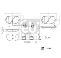 Bremsbeläge für Audi Q3 8U FEBI BILSTEIN HINTERACHSE