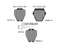 TEXTAR Bremsbelagsatz Bremsbeläge VORDERACHSE...