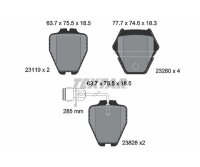TEXTAR Bremsbelagsatz Bremsbeläge VORDERACHSE für Audi 100 A4 A6 A8
