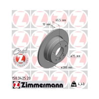 2x ZIMMERMANN Rear Brake Disc, Ø 280 mm, for BMW 150.3425.20