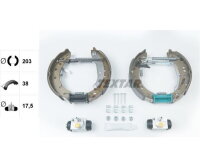 Bremsbackensatz Trommelbremse hinten vormontiert TEXTAR 84071400