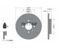 2x TEXTAR brake disc, front axle, Ø 247 mm, for...