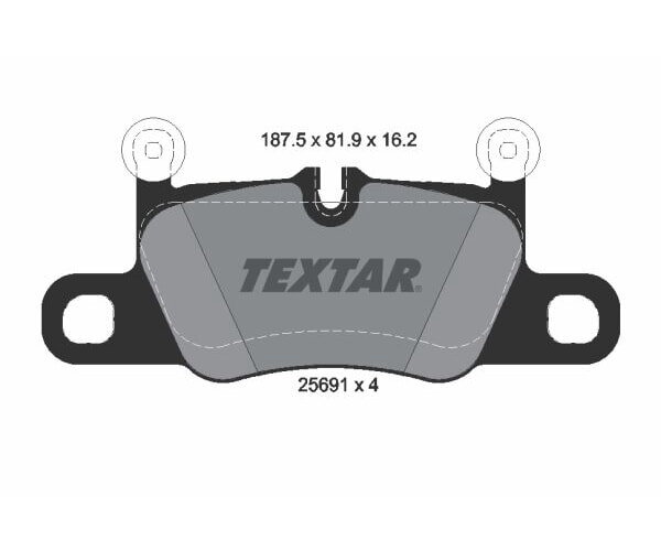 TEXTAR Bremsbelagsatz Bremsbeläge Hinterachse für PORSCHE 991 3.0/3.4/3.8 Carrera / S / GTS