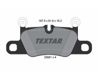 TEXTAR Bremsbelagsatz Bremsbeläge Hinterachse für PORSCHE 991 3.0/3.4/3.8 Carrera / S / GTS