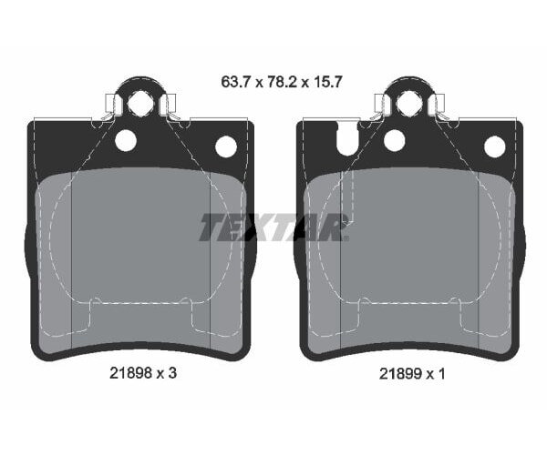 TEXTAR Bremsbelagsatz für Mercedes C E S Klasse CLK SLK W124 W210 S210 hinten