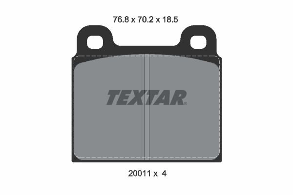 TEXTAR Bremsbelagsatz Bremsbeläge Vorderachse für PORSCHE 911