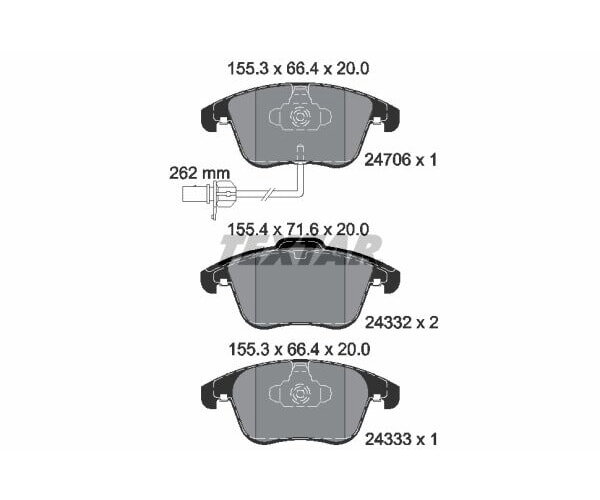 TEXTAR Bremsbelagsatz für Audi A4 A5 B8 Coupe Limo Avant Cabrio Bremse vorne