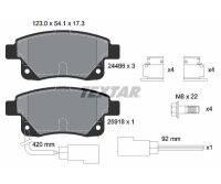 TEXTAR Bremsbelagsatz Bremsbeläge Hinterachse...