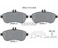 Bremsbeläge Q+ VORNE für MERCEDES C KLASSE W204 S204 TEXTAR
