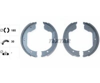 Bremsbackensatz TEXTAR 91058700 Feststellbremse 185x30 mm BMW VW Audi Porsche