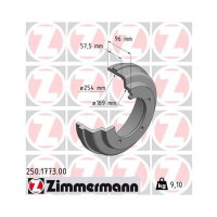 2x ZIMMERMANN Bremstrommel für Ford Transit FD FB FS...