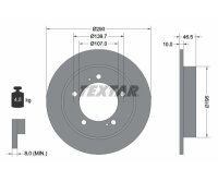 2x TEXTAR Bremsscheibe PRO Ø289mm Vorderachse...