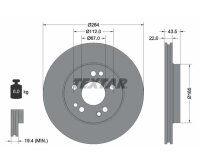 2x TEXTAR Bremsscheibe Vorderachse 284mm
