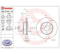 2x BREMBO Bremsscheibe PRIME LINE Vorderachse Ø...