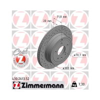 2x ZIMMERMANN Bremsscheibe SPORT Z Ø303mm HINTEN für CHEVROLET ANTARA OPEL CAPTIVA