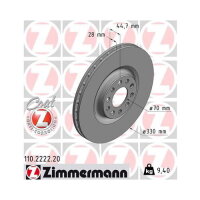 2x ZIMMERMANN COAT Z Front Brake Discs, 330 mm, for Alfa Romeo Stelvio