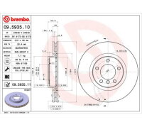 1x BREMBO Bremsscheibe Vorderachse RECHTS Ø315mm...