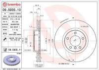 1x BREMBO Bremsscheibe Vorderachse RECHTS Ø315mm für BMW Z3 E36