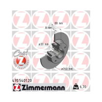 1x ZIMMERMANN Bremsscheibe Hinterachse Ø 260mm für RENAULT