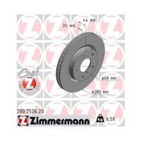 2x ZIMMERMANN Bremsscheibe COAT Z Vorderachse 280mm