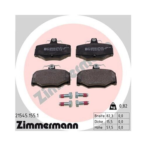 ZIMMERMANN Bremsbelagsatz Bremsbeläge HINTERACHSE für NISSAN