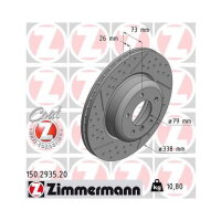 1x ZIMMERMANN Bremsscheibe COAT Z Ø338mm für...