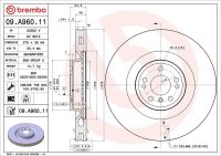 1x Bremsscheibe vorne für Mercedes ML W166 GLE W166 Brembo