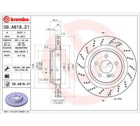 2x Brembo Bremsscheibe Hinterachse für Mercedes-Benz...