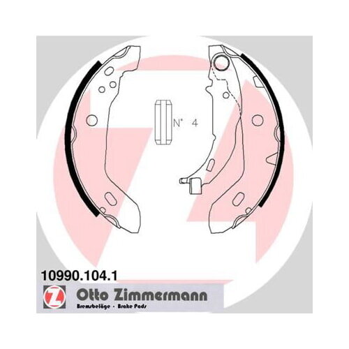 Bremsbackensatz Hinten Mercedes-Benz A-Klasse W168 ZIMMERMANN Bremse 10990.104.1