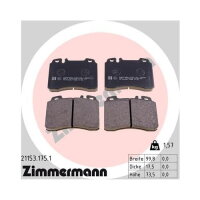ZIMMERMANN Bremsbelagsatz Bremsbeläge VORDERACHSE...