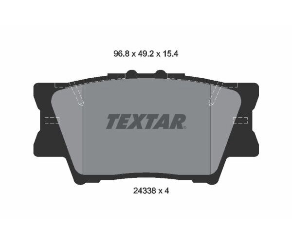 TEXTAR Bremsbelagsatz Bremsbeläge HINTERACHSE für Toyota Rav 4 III - IV