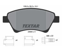 TEXTAR Bremsbelagsatz Bremsbeläge Vorderachse für RENAULT