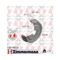 2x ZIMMERMANN Bremstrommel COAT Z Hinterachse für...