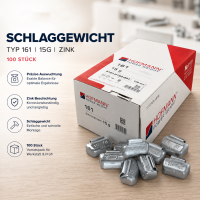 Auswuchtgewicht Schlaggewicht Typ 161 15g Zink Silber 100 Stück Profi Qualität