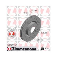 1x ZIMMERMANN SPORT Z Brake Disc, Front Right, Ø...