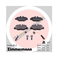 ZIMMERMANN Bremsbelagsatz Bremsbeläge HINTERACHSE...