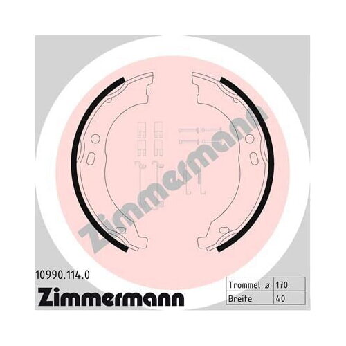 ZIMMERMANN Bremsbackensatz Feststellbremse für Cotroen Fiat Peugeot 10990.114.0
