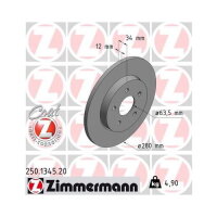 2x ZIMMERMANN Bremsscheibe Ø280mm HINTEN für...