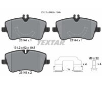TEXTAR Bremsbelagsatz Bremsbeläge Vorderachse...
