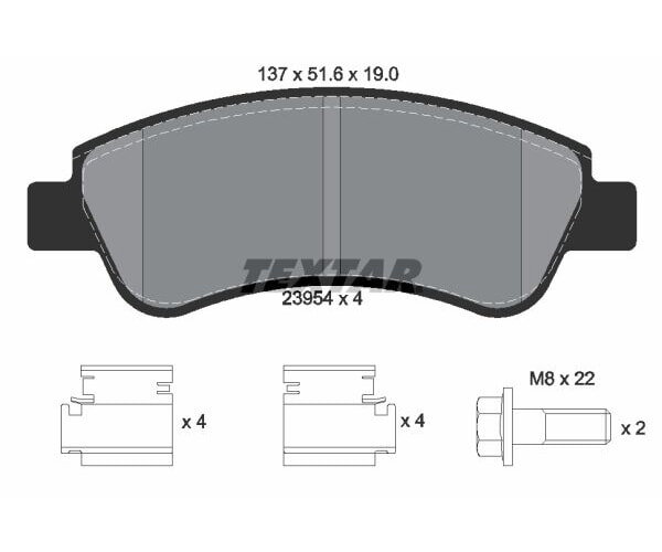 TEXTAR Bremsbelagsatz Bremsbeläge für Opel Peugeot Citroen Fiat DS vorne