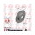 2x ZIMMERMANN perforated brake rotors for rear axle, Ø 256 mm, for VW, Audi, Seat, and Skoda