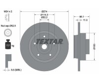 1x TEXTAR rear brake disc, Ø 274 mm, for Renault...