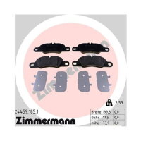 ZIMMERMANN Bremsbeläge VORDERACHSE für PORSCHE...