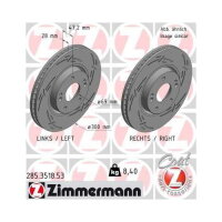 2x Zimmermann Bremsscheibe Vorderachse Ø 300mm...