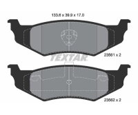 TEXTAR Bremsbelagsatz Bremsbeläge HINTERACHSE...