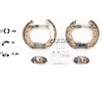 Bremsbackensatz hinten vormontiert mit Radzylinder für VW Polo TEXTAR 84035100