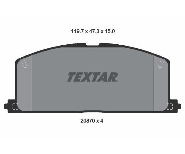 TEXTAR Bremsbelagsatz Scheibenbremse 2087001