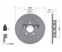 2x TEXTAR Bremsscheibe PRO Vorderachse 284mm