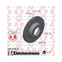 1x ZIMMERMANN Bremsscheibe COAT Z Vorderachse links Ø 298mm für PORSCHE