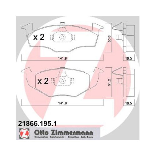 ZIMMERMANN Bremsbelagsatz Bremsbeläge VORDERACHSE für SEAT VW